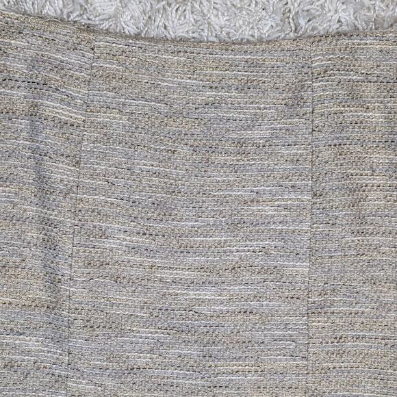 Theory Tweed Metallic Mini Skirt Tan and Gold Size 4 - Picture 9 of 9